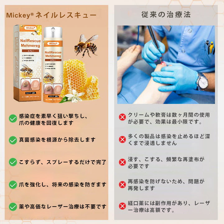 🌿Mickey® ネイルレスキュー ビーポイズン スプレー