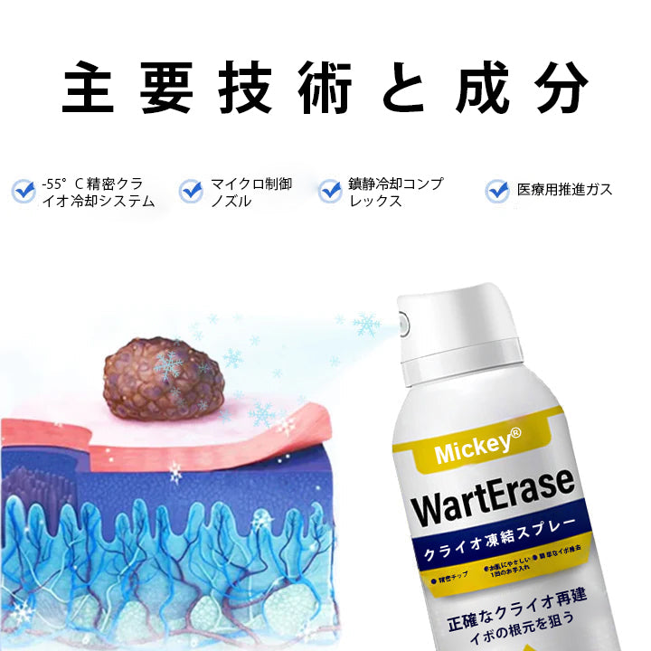 ❄️Mickey®WartErase – 冷凍イボ除去スプレー